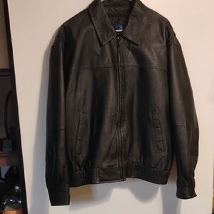 Vintage Towncraft Men's Leather Jacket with Removable Liner Size Large